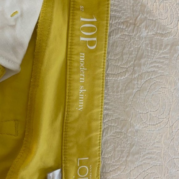 Loft Yellow Skinny Denim Pants 10P - Gently used - Picture 3 of 7
